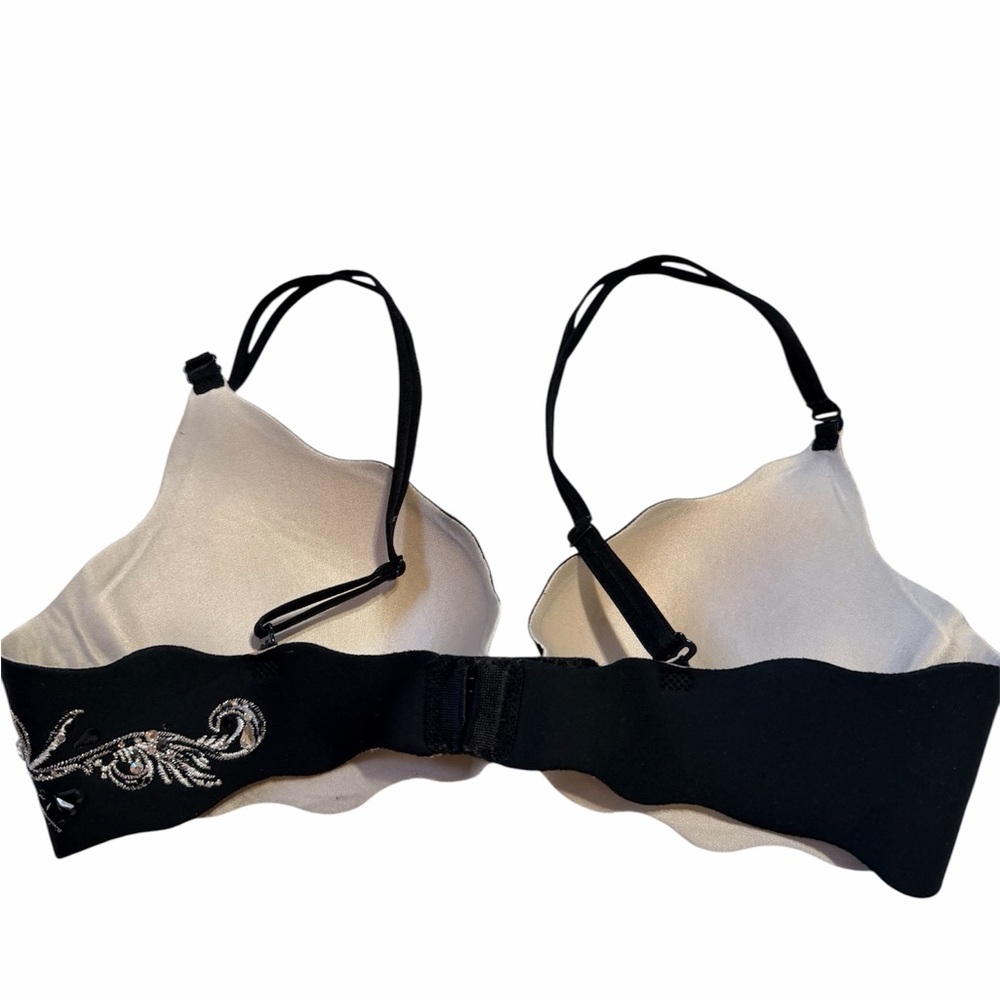 Victoria's Secret Very Sexy Secret Embrace Push-Up Black Embellished Bra, 34B - Picture 3 of 13